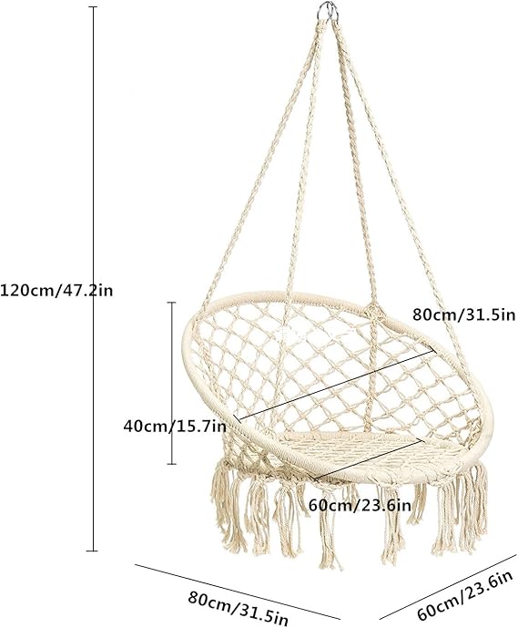 Macrame Hanging Swing Chair Hammock ©