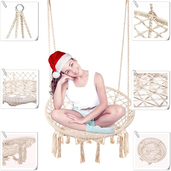Macrame Hanging Swing Chair Hammock ©
