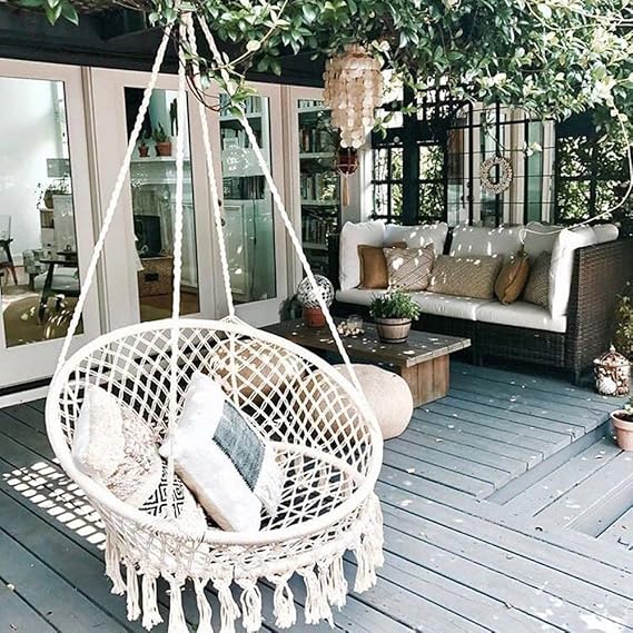 Macrame Hanging Swing Chair Hammock ©